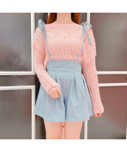 lilLilly（リルリリー）の「リボンデニムショートパンツ【2022S/S】（パンツ・レディース・LT BLUE/INDIGO/BLACK）」の7枚目の写真