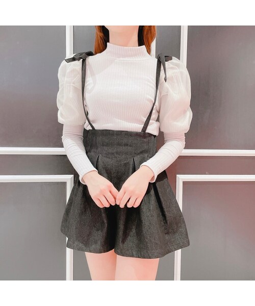 lilLilly（リルリリー）の「リボンデニムショートパンツ【2022S/S】（パンツ・レディース・LT BLUE/INDIGO/BLACK）」の10枚目の写真