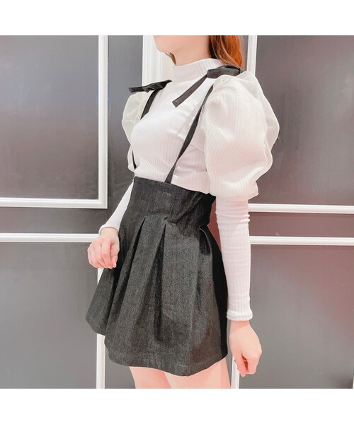 lilLilly（リルリリー）の「リボンデニムショートパンツ【2022S/S】（パンツ・レディース・LT BLUE/INDIGO/BLACK）」の12枚目の写真