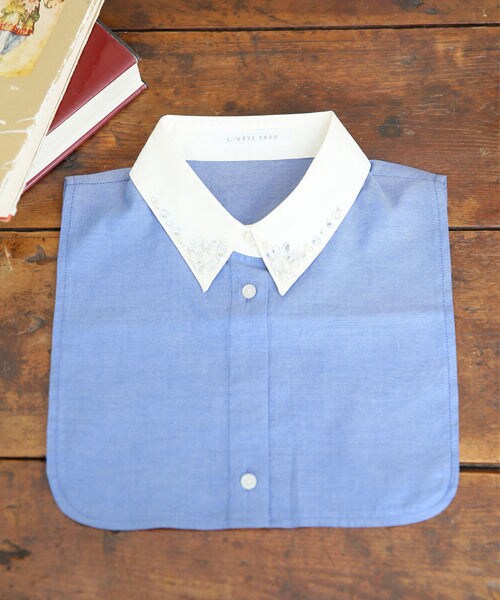 LOWRYS FARM（ローリーズファーム）の「ビジューツキツケエリ（ファッション雑貨・レディース・オフ/ストライプ/ブルー・ナシ）」の2枚目の写真