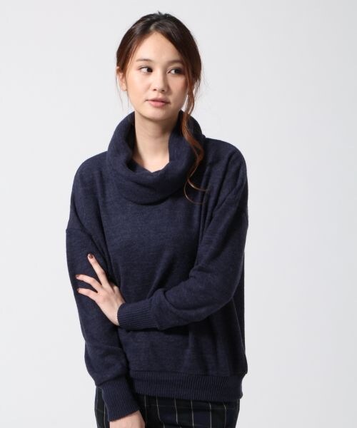 GLOBAL WORK(グローバルワーク)の「TRヘアミルタートル長袖(トップス・レディース・オフホワイト05/グレー15/ネイビー88・S/M/L)」の3枚目の写真