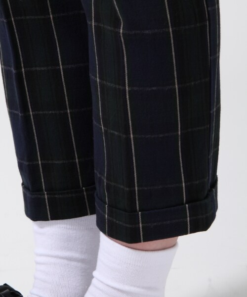GLOBAL WORK(グローバルワーク)の「【人気ボトムの新作】ムジガラトラウザーFW2(パンツ・レディース・ホワイト05/ネイビーチェック87/ネイビー88・S/M/L)」の9枚目の写真