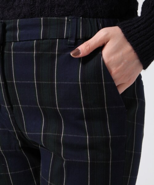 GLOBAL WORK(グローバルワーク)の「【人気ボトムの新作】ムジガラトラウザーFW2(パンツ・レディース・ホワイト05/ネイビーチェック87/ネイビー88・S/M/L)」の8枚目の写真