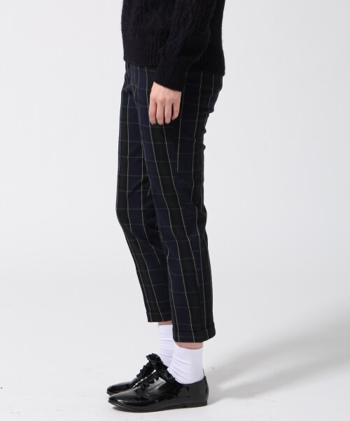 GLOBAL WORK(グローバルワーク)の「【人気ボトムの新作】ムジガラトラウザーFW2(パンツ・レディース・ホワイト05/ネイビーチェック87/ネイビー88・S/M/L)」の5枚目の写真