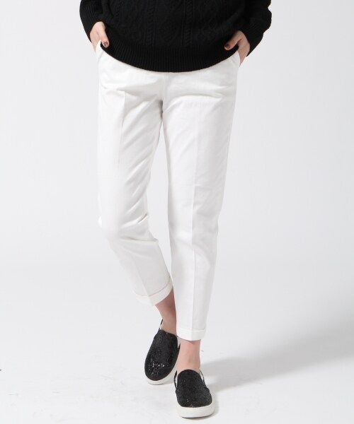 GLOBAL WORK(グローバルワーク)の「【人気ボトムの新作】ムジガラトラウザーFW2(パンツ・レディース・ホワイト05/ネイビーチェック87/ネイビー88・S/M/L)」の1枚目の写真