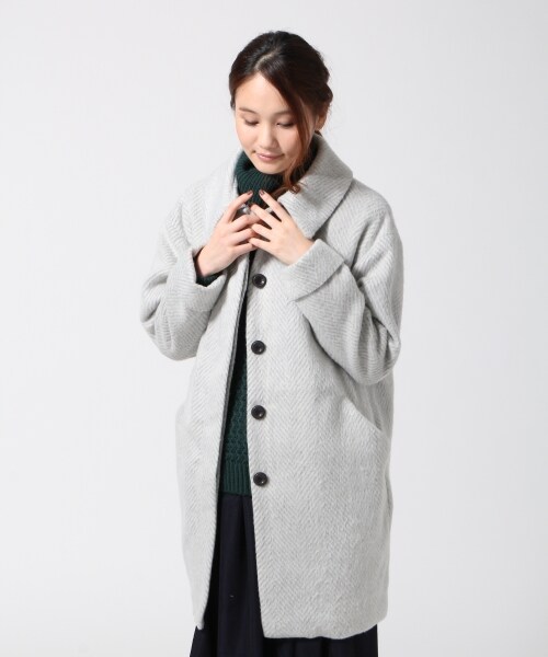 GLOBAL WORK（グローバルワーク）の「2WAYシャギーコート（ジャケット/アウター・レディース・ブラック09/ライトグレー15/ブルー85・Ｍ/Ｌ）」の2枚目の写真