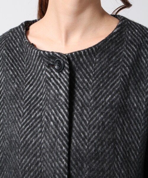 GLOBAL WORK（グローバルワーク）の「2WAYシャギーコート（ジャケット/アウター・レディース・ブラック09/ライトグレー15/ブルー85・Ｍ/Ｌ）」の11枚目の写真