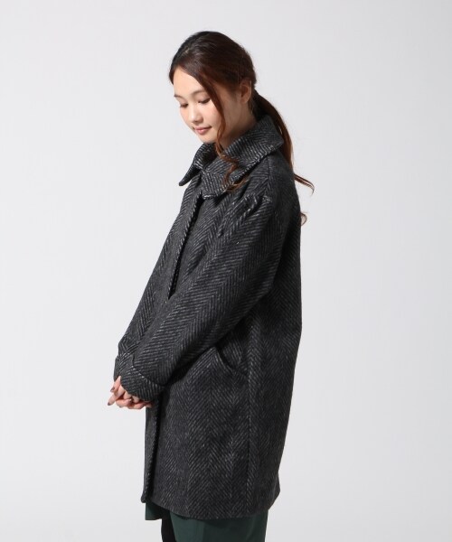 GLOBAL WORK（グローバルワーク）の「2WAYシャギーコート（ジャケット/アウター・レディース・ブラック09/ライトグレー15/ブルー85・Ｍ/Ｌ）」の8枚目の写真