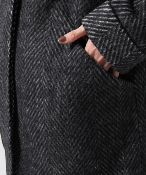 GLOBAL WORK（グローバルワーク）の「2WAYシャギーコート（ジャケット/アウター・レディース・ブラック09/ライトグレー15/ブルー85・Ｍ/Ｌ）」の14枚目の写真