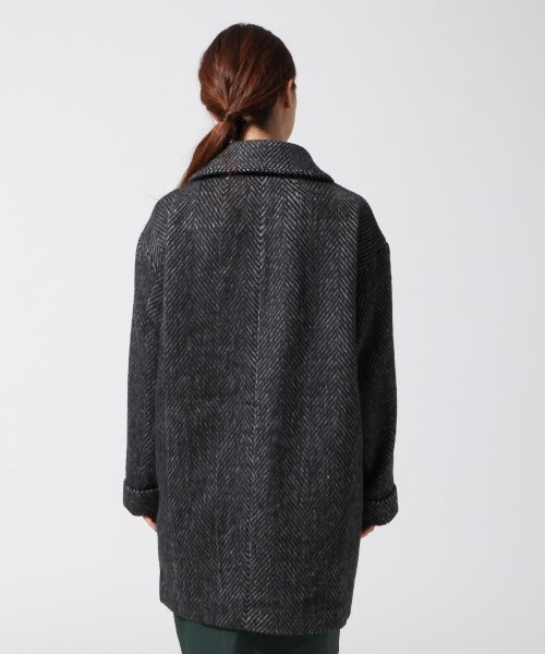 GLOBAL WORK（グローバルワーク）の「2WAYシャギーコート（ジャケット/アウター・レディース・ブラック09/ライトグレー15/ブルー85・Ｍ/Ｌ）」の9枚目の写真