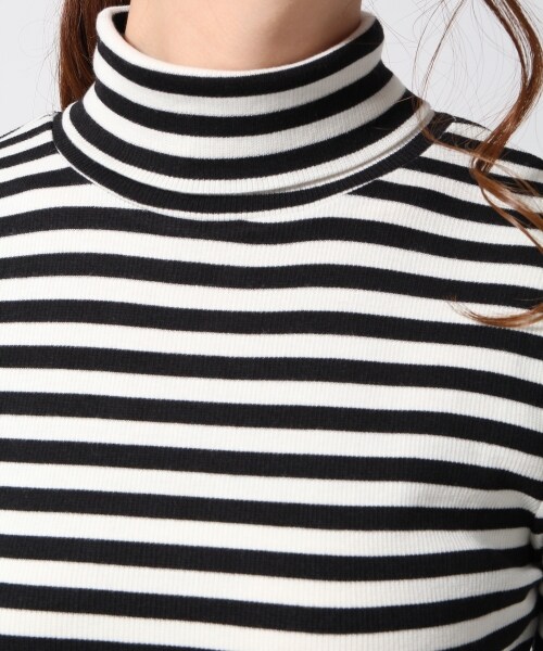 GLOBAL WORK（グローバルワーク）の「スパンテレコタートル長袖（トップス・レディース・ホワイト05/ボーダー08/ブラック09/ボーダー10/グレー15・Ｓ/Ｍ/Ｌ）」の8枚目の写真