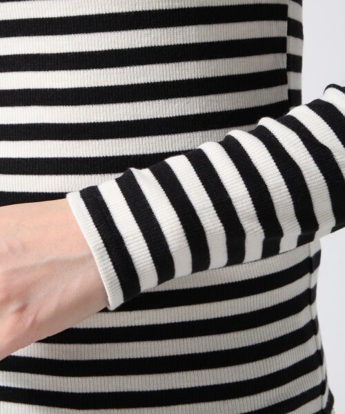 GLOBAL WORK（グローバルワーク）の「スパンテレコタートル長袖（トップス・レディース・ホワイト05/ボーダー08/ブラック09/ボーダー10/グレー15・Ｓ/Ｍ/Ｌ）」の11枚目の写真