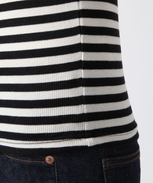 GLOBAL WORK（グローバルワーク）の「スパンテレコタートル長袖（トップス・レディース・ホワイト05/ボーダー08/ブラック09/ボーダー10/グレー15・Ｓ/Ｍ/Ｌ）」の12枚目の写真