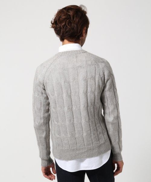 GLOBAL WORK（グローバルワーク）の「モヘアケーブルニット（トップス・メンズ・ホワイト05/グレー15/ライトグリーン72/ブルー85・Ｓ/Ｍ/Ｌ）」の10枚目の写真