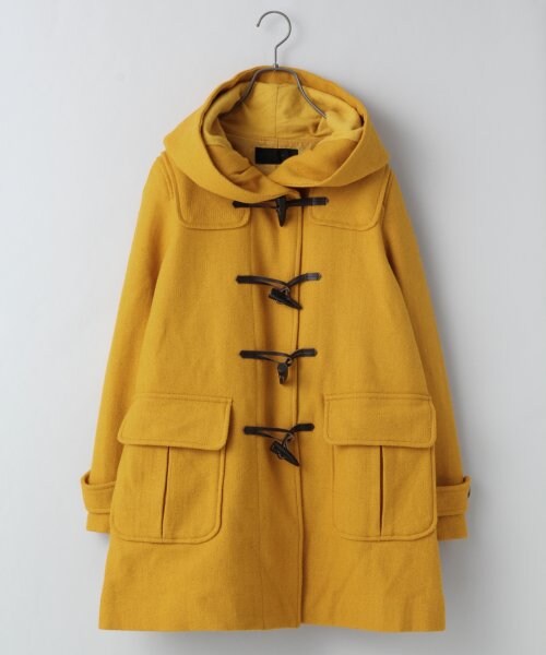 JEANASIS(ジーナシス)の「ツイードロングダッフルコート(ジャケット/アウター・レディース・ブラック/グレンチェック/マスタード・FREE)」の3枚目の写真