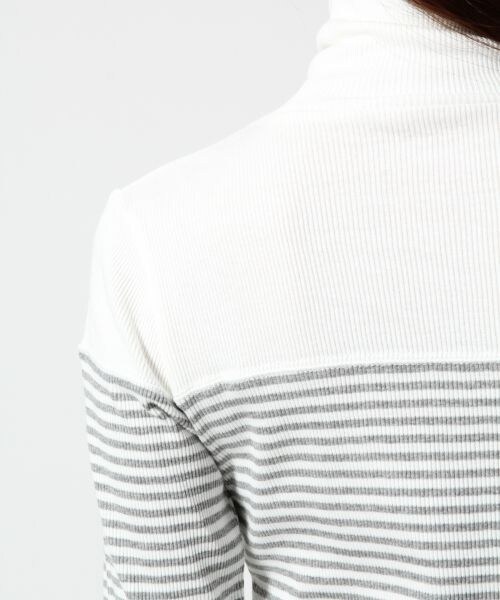 HARE（ハレ）の「リブキリカエタートルプルオーバー（トップス・レディース・オフホワイト/ブラック・FREE）」の11枚目の写真