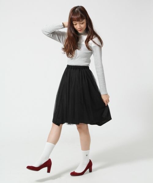 HARE（ハレ）の「リブキリカエタートルプルオーバー（トップス・レディース・オフホワイト/ブラック・FREE）」の12枚目の写真