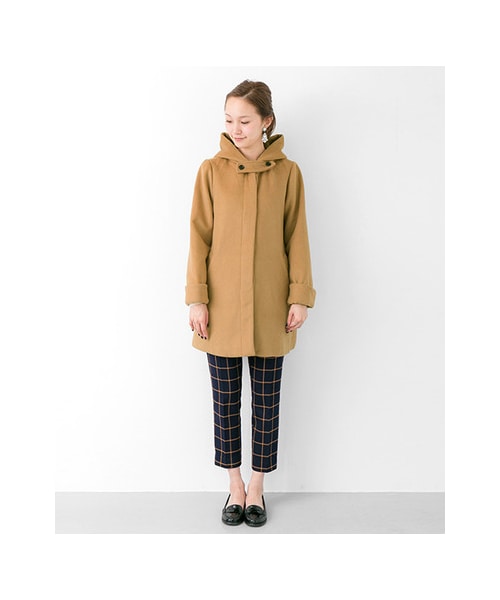 URBAN RESEARCH(アーバンリサーチ)の「Aラインフードコート(ジャケット/アウター・レディース・BLACK/CAMEL・FREE)」の8枚目の写真