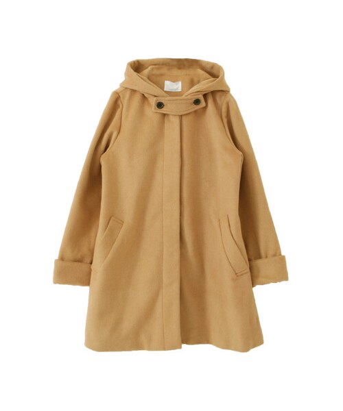 URBAN RESEARCH(アーバンリサーチ)の「Aラインフードコート(ジャケット/アウター・レディース・BLACK/CAMEL・FREE)」の2枚目の写真