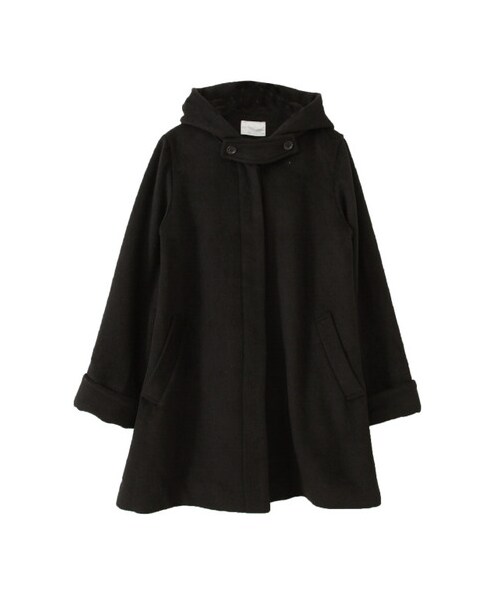 URBAN RESEARCH(アーバンリサーチ)の「Aラインフードコート(ジャケット/アウター・レディース・BLACK/CAMEL・FREE)」の1枚目の写真