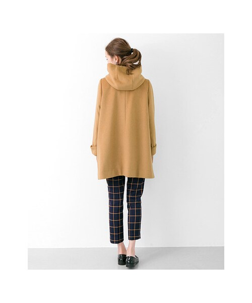 URBAN RESEARCH(アーバンリサーチ)の「Aラインフードコート(ジャケット/アウター・レディース・BLACK/CAMEL・FREE)」の10枚目の写真