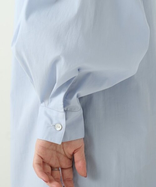 ENsMOL.（エンスモール）の「バンドカラーシャツチュニック（トップス・レディース・ブルー/オフシロ・FREE）」の11枚目の写真