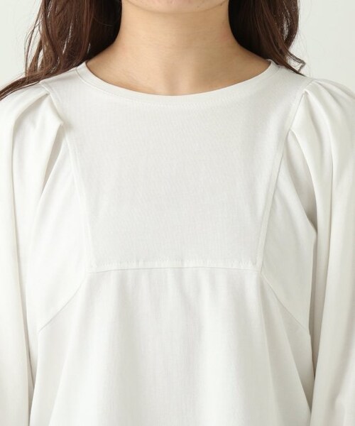 ENsMOL.(エンスモール)の「ショルダータックプルオーバー(トップス・レディース・クロ/オフシロ・FREE)」の10枚目の写真