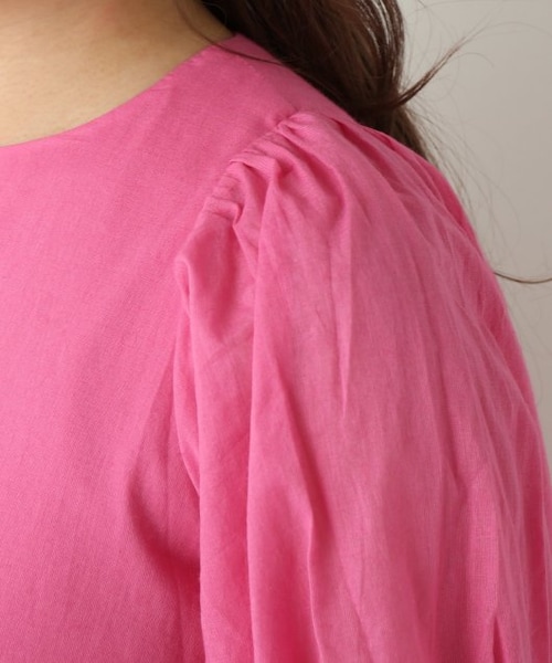 ENsMOL.（エンスモール）の「パフスリーブロングワンピース（ワンピース/ドレス・レディース・クロ/ブルー/ピンク・FREE）」の12枚目の写真