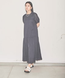 ENsMOL. | パフスリーブロングワンピース