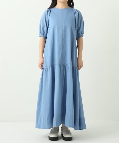 ENsMOL.（エンスモール）の「パフスリーブロングワンピース（ワンピース/ドレス・レディース・クロ/ブルー/ピンク・FREE）」の20枚目の写真