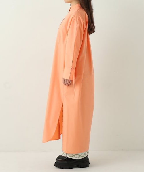 ENsMOL.（エンスモール）の「スリットシャツワンピース（ワンピース/ドレス・レディース・オレンジ/オフシロ・FREE）」の5枚目の写真