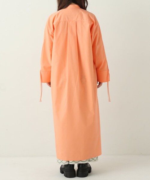 ENsMOL.（エンスモール）の「スリットシャツワンピース（ワンピース/ドレス・レディース・オレンジ/オフシロ・FREE）」の6枚目の写真