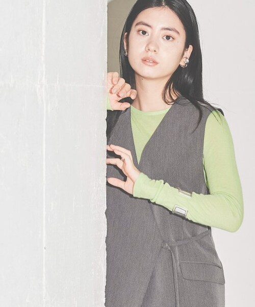 ENsMOL.（エンスモール）の「クルーネックシアープルオーバー（トップス・レディース・クロ/オレンジ/オフシロ/ラベンダー/キミドリ・FREE）」の5枚目の写真