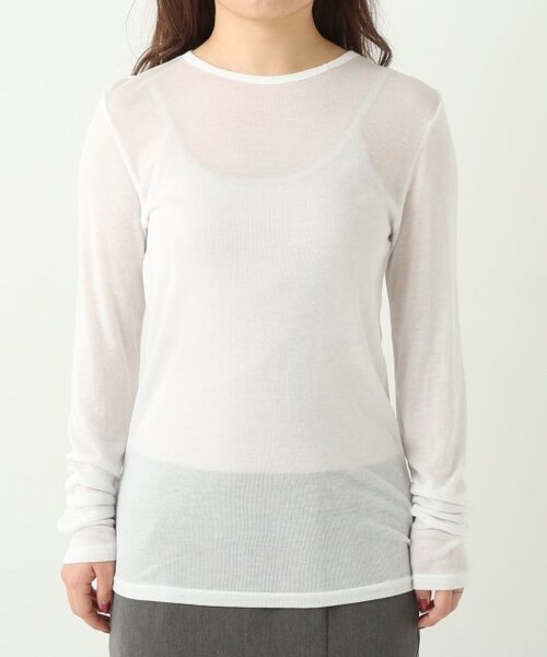 ENsMOL.（エンスモール）の「クルーネックシアープルオーバー（トップス・レディース・クロ/オレンジ/オフシロ/ラベンダー/キミドリ・FREE）」の3枚目の写真