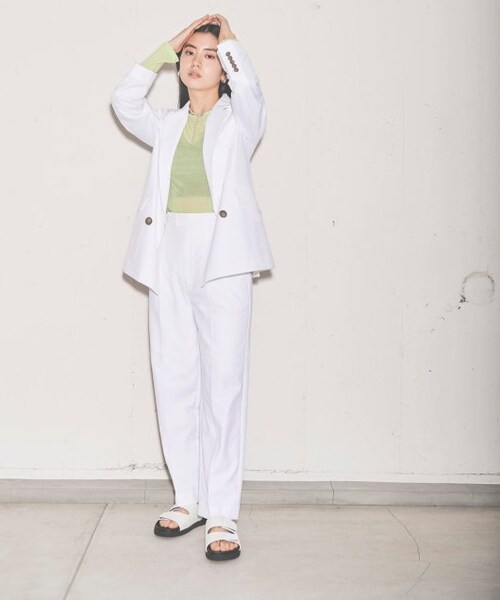 ENsMOL.（エンスモール）の「セミワイドパンツ（パンツ・レディース・ベージュ/オフシロ・S/XS）」の15枚目の写真