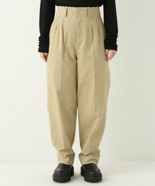 ENsMOL.（エンスモール）の「ツイルハイウエストパンツ（パンツ・レディース・クロ/ベージュ/オフシロ・S/XS）」の15枚目の写真