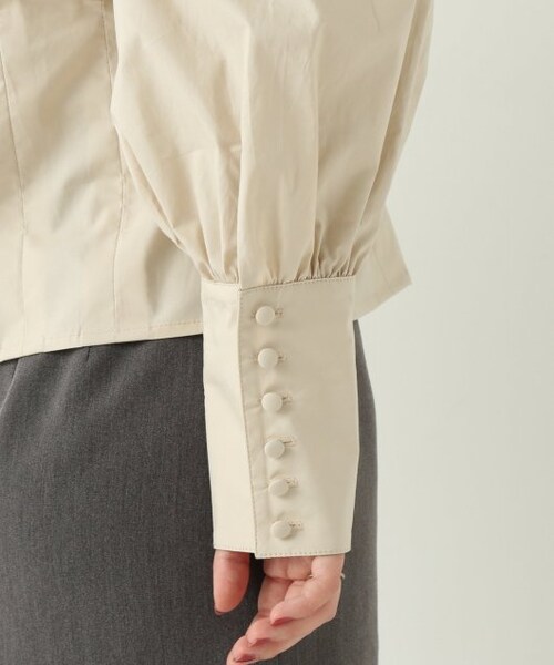 ENsMOL.（エンスモール）の「ウエストフィットロングカフスブラウス（トップス・レディース・クロ/ベージュ/オフシロ・FREE）」の15枚目の写真