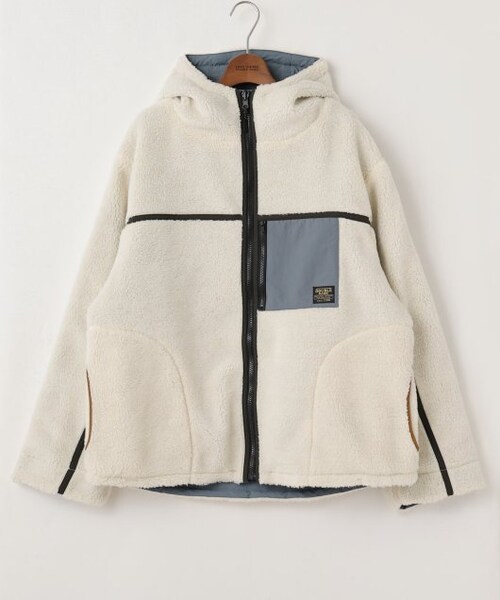 DOUBLE NAME（ダブルネーム）の「リバーシブルマウンテンパーカーブルゾン（ジャケット/アウター・レディース・サックス/ベージュ/スミクロ・FREE）」の15枚目の写真