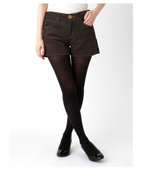 earth music&ecology（アースミュージックアンドエコロジー）の「Lee コーデュロイショートパンツ（ショートパンツ・レディース・ホワイト/ダークグレー/ピンク・XS/S/M）」の8枚目の写真