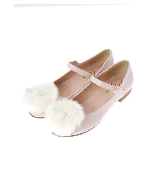 E hyphen world gallery Bon Bon(イーハイフンワールドギャラリーボンボン)の「Fur Puff Shoes(パンプス・レディース・オフホワイト/ブラック/ピンク/ラベンダー・S/M/L)」の4枚目の写真