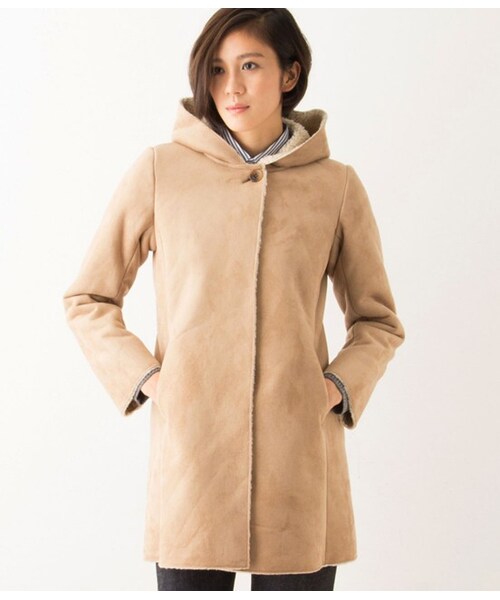 LE JUN（ルジュン）の「フェイクムートンフーデットブルゾン（ブルゾン・レディース・オフホワイト/ベージュ・S/M）」の13枚目の写真