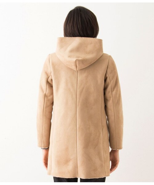 LE JUN（ルジュン）の「フェイクムートンフーデットブルゾン（ブルゾン・レディース・オフホワイト/ベージュ・S/M）」の5枚目の写真