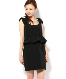 LIMITLESS LUXURY | 【店頭人気追加商品】ショルダーリボングログランペプワンピース(ワンピース/ドレス)