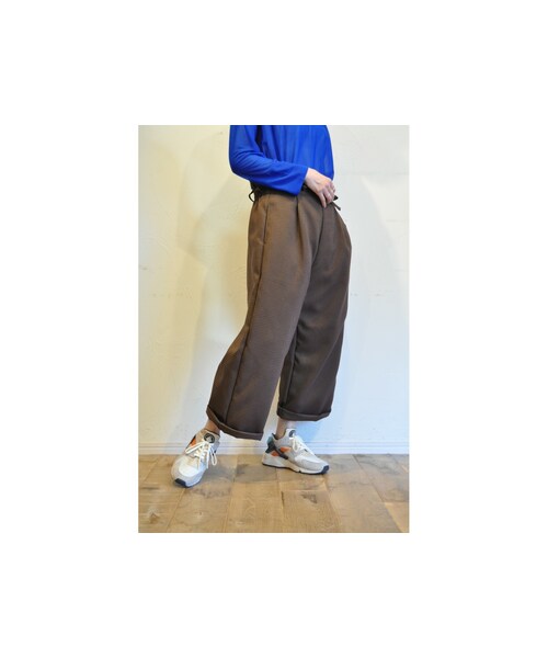 RehersalL(リハーズオール)の「チェックツイードワイドパンツ(その他パンツ・レディース・ブラウン/ベージュ・one)」の1枚目の写真