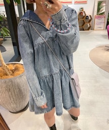 w closet | ★先行予約★【Alley】セーラーカラーティアードミニワンピース【1月下旬入荷】(ワンピース/ドレス)