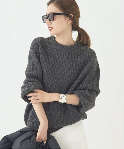 Plage ファインウール カタアゼニュアンス クループルオーバー グレー plage ファインウール カタアゼニュアンスクループルオーバー グレー