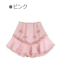 Bobon21 | 裾切替スエードフレアミニ丈スカート-全2色-(スカート)