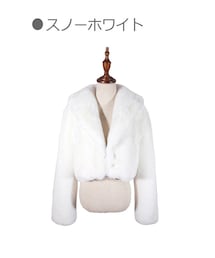 Bobon21 | ファータッチショート丈ジャケット-全２色-(ブルゾン)