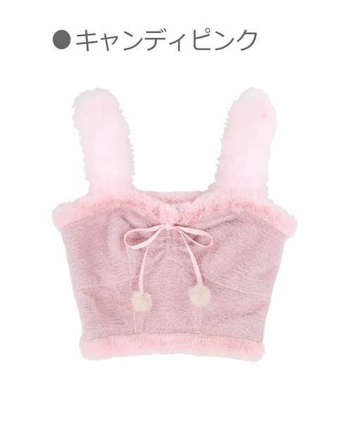 Bobon21（ボボンニジュウイチ）の「甘ガーリーもこふわファービスチェ-全２色-（シャツ/ブラウス・レディース・ホワイト/ピンク・S/M/L）」の2枚目の写真