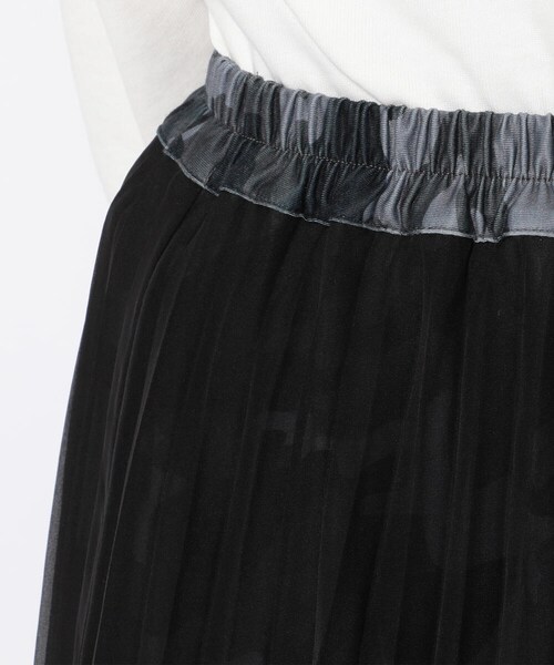 AVIREX（アヴィレックス）の「PLEATED CHIFFON CAMO PRINTSKIRT/ プリーツシフォンカモプリントスカート（スカート・WHITE/CAMO/CHARCOL/CAMO/L/BLUE/CAMO・F）」の5枚目の写真